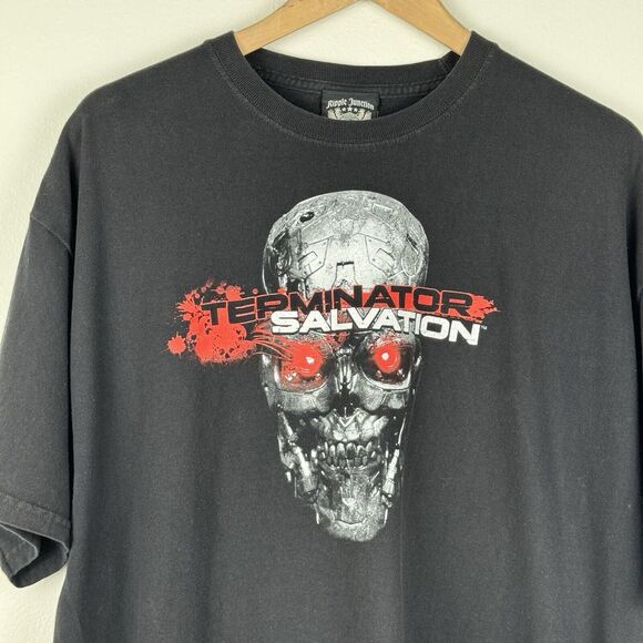 TERMINATOR SALVATION Shirt Men XL Black Short Sleeve Movie Promo Ripple Junction - Picture 2 of 5